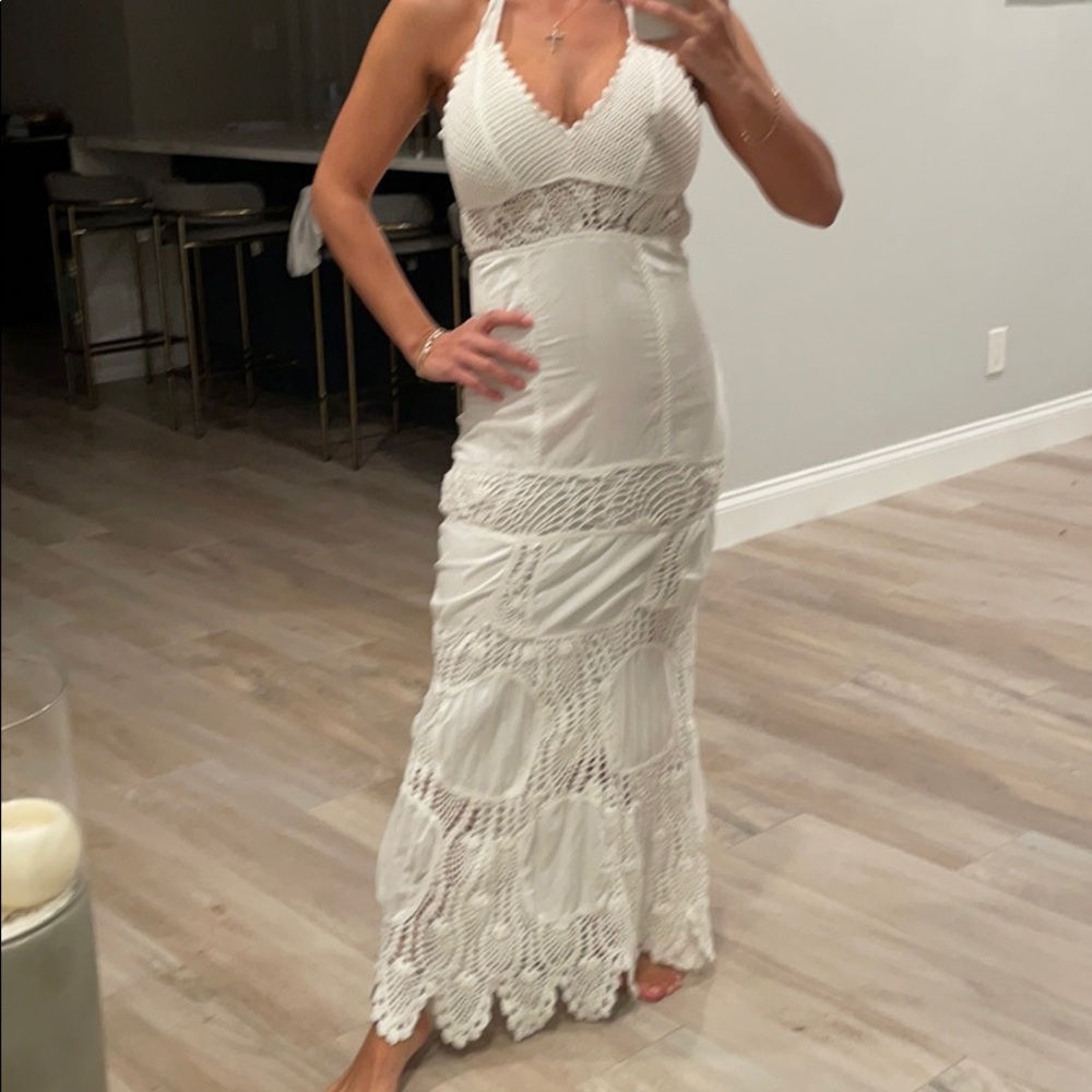 Halter top crochet dress